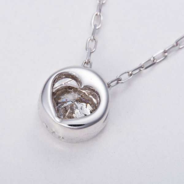 ダイヤモンド ネックレス K18WG 0.1ct フクリン ペンダント 18金 ホワイトゴールド 一粒 ダイヤ シンプル アクセサリー レディース ジュエリー ギフト プレゼント 贈り物