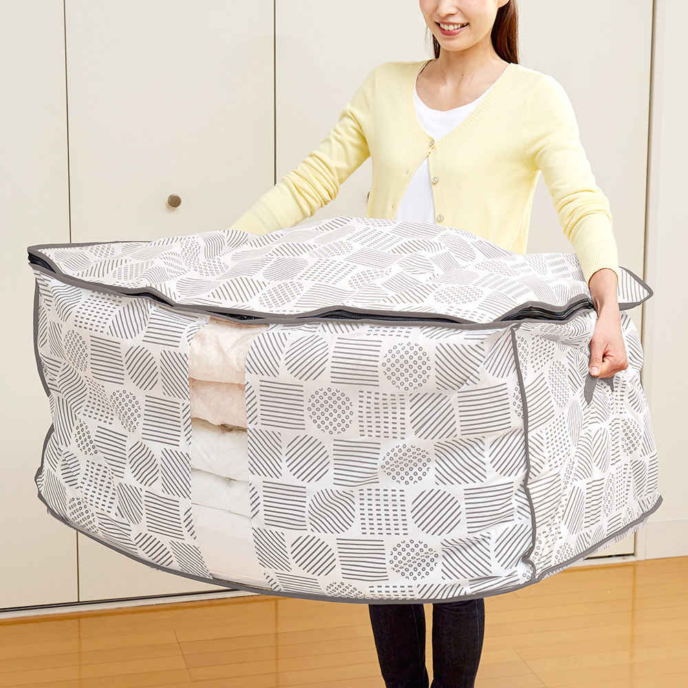 布団 こたつ布団 収納ケース 不織布 通気性がいい 透明窓付き 中身が見える ほこり防止 布 収納袋 布団収納 クローゼット 押入れ 収納 保管 布団収納袋 大きいサイズ 軽量 軽い 収納ボックス 積み重ね 重ねて収納 埃防止 布団・こたつ布団収納袋 北欧柄 【送料無料】【有料ギフトラッピング対象品】