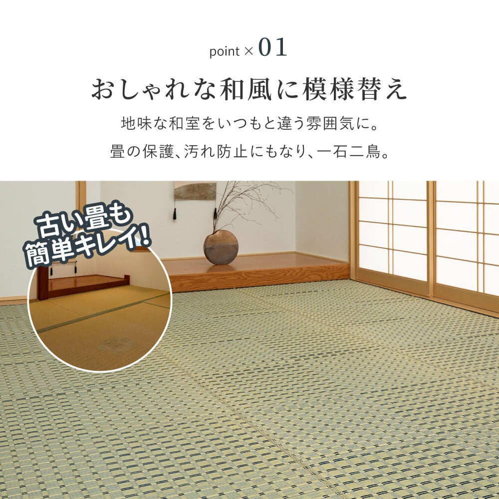 い草カーペット 清澄 せいちょう 江戸間 1畳 2畳 3畳 4.5畳 6畳 8畳 い草ラグ 天然い草100％ 掛川織 市松模様 和モダン 花ござ 上敷き 畳保護 四方縁 抗カビ 消臭 ブルー 夏用 涼感 和室 洋室 折りたたみ 調湿 さらさら 和風