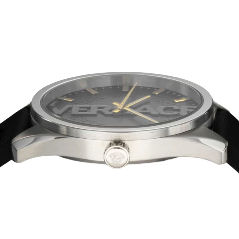 ヴェルサーチェ 腕時計 メンズ ブラック シルバー ゴールド 42mm VERSACE V-VERTICAL シリコンベルト スイス製 メンズ腕時計 軽量 ブランド おしゃれ プレゼント ギフト 卒業 入学 お祝い