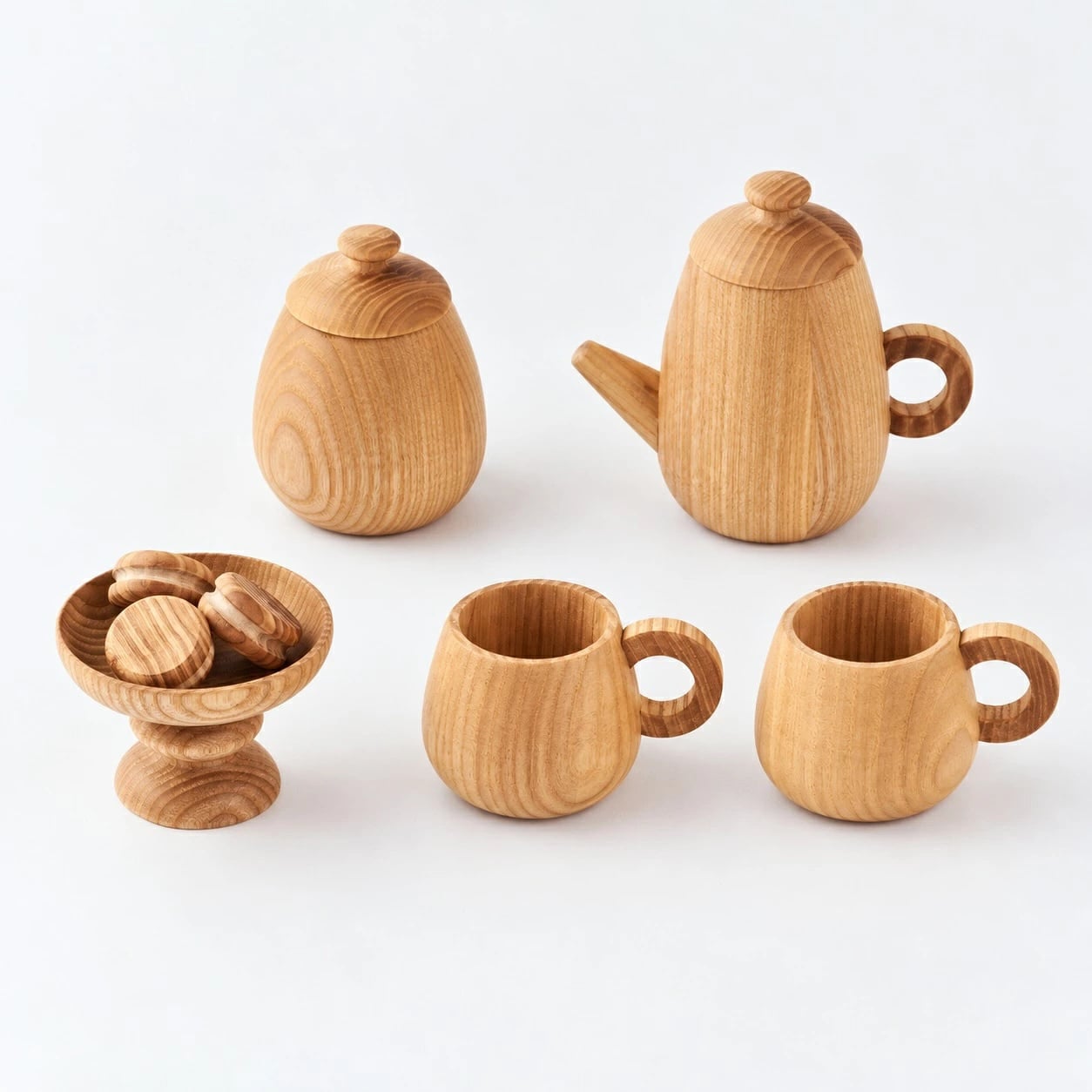 【名入れ 刻印無料】木製 おままごと ティーセット お茶セット マカロン おもちゃ おままごとセット 女の子 アフタヌーンティー パーティ ごっこ遊び 知育玩具 子供 プレゼント クリスマス 誕生日 双子 兄弟 姉妹