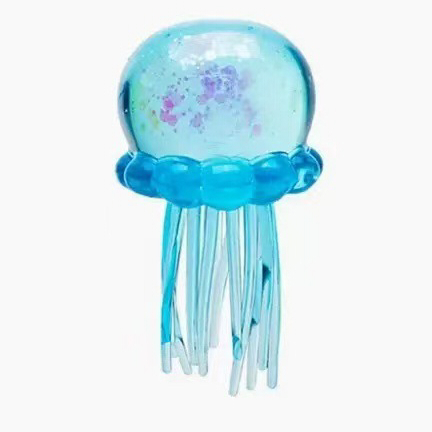 クラゲ スクイーズ 4色 ぷにぷに 透明 やわらか ソフト かわいい おもしろ 雑貨 握って楽しむ フィジェット 玩具 暇つぶし 気分転換 デスク 小物 子供 大人 プレゼント