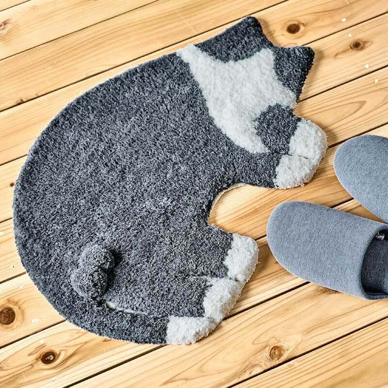ニャンタマ マット 猫 フロアマット タフトマット 玄関マット インテリア雑貨 バスマット かわいい 室内用 子供部屋 ラグ ねこ 猫 ネコ 猫好き 猫雑貨 猫グッズ おしゃれ ねこ好き プレゼント ギフト 贈り物 足元マット ふわふわ 敷物