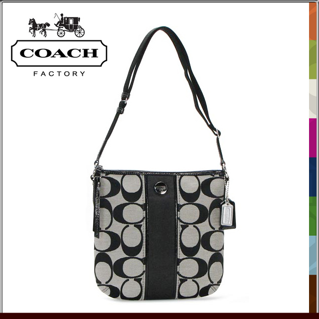 コーチ バッグ アウトレット COACH シグネチャーストライプ ショルダー 