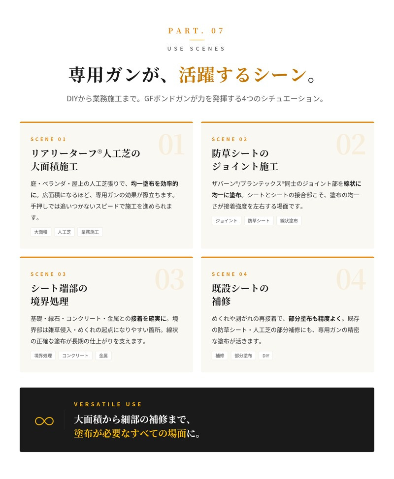 GFボンドガン 1.2kg用 1本 リアリーターフ ザバーン プランテックス 専用接着剤 GFボンド用 手動コーキングガン グリーンフィールド 人工芝 防草シート 接着剤 粘着剤 施工 DIY 屋外 ガーデニング 雑草対策 補修 ボンド本体別売