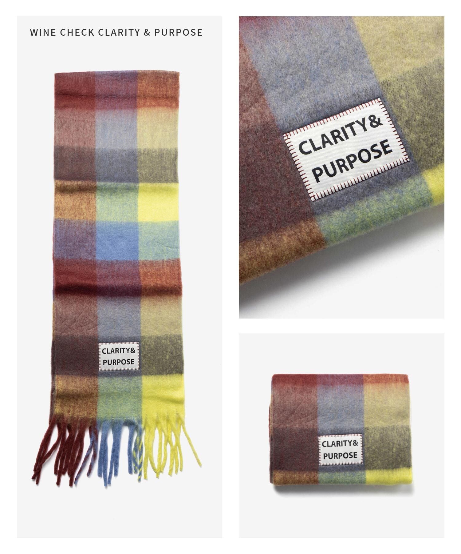 【正規品】 バーブ トゥ ドゥ VERB TO DO SCARF マフラー C-SCARF スカーフ レディース チェック 大判 フリンジ ファッション小物