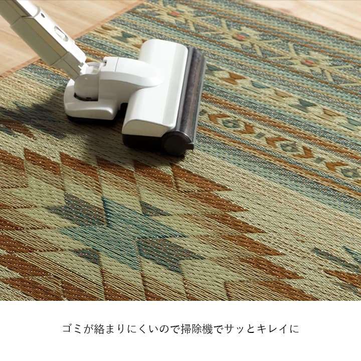 夏ラグ 夏用カーペット 玄関マット 室内 おしゃれ マット い草ラグ 日本製 抗菌防臭 滑り止め ウレタン 新生活 ラグマット 北欧調 約70×120cm