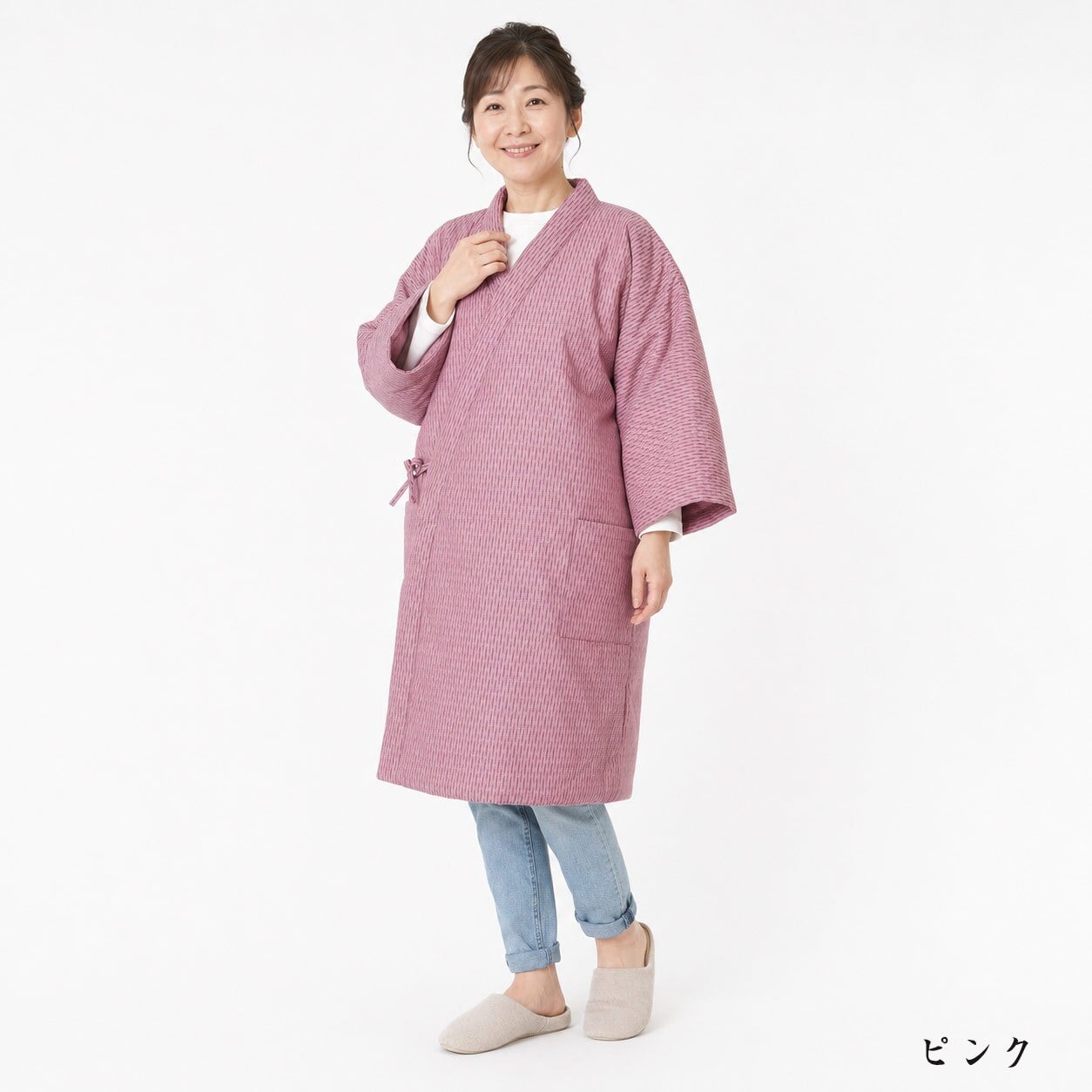 綿入り はんてん 日本製 久留米 手詰め中綿前合わせ 打ち合わせロング 半天 どてら 27000 半纏 ルームウエア 部屋着 防寒着 あったか 敬老の日 クリスマス ギフト プレゼント