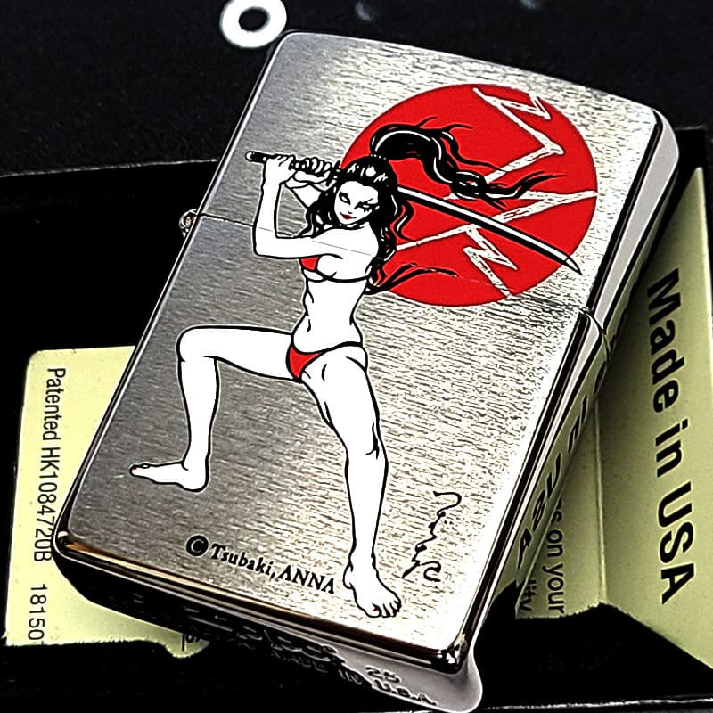 ZIPPO ツバキアンナ Tsubaki ANNA The 6th Z. Katana women ジッポ ライター シルバー カタナウーマン カード付き かっこいい アート 和風 刀 おしゃれ メンズ レディース ギフト プレゼント