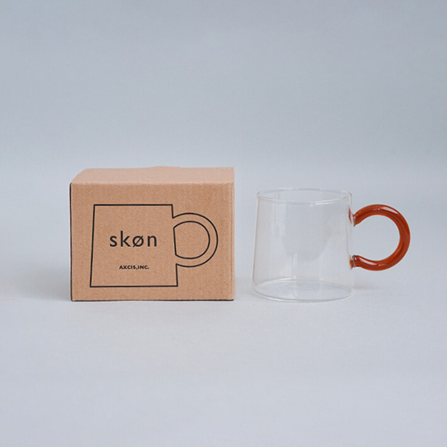 SKON スコン グラスマグ リング 300ml[マグカップ コップ おしゃれ 耐熱ガラス マグ ガラスマグカップ 耐熱 ガラス 持ち手付き カップ 耐熱マグカップ 耐熱グラス 耐熱コップ グラス タンブラー ガラスコップ ガラスカップ 食洗機対応]
