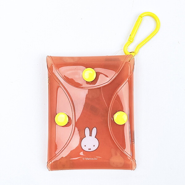 ミッフィー miffy クリアマルチポーチ オレンジ カラフルサガラ