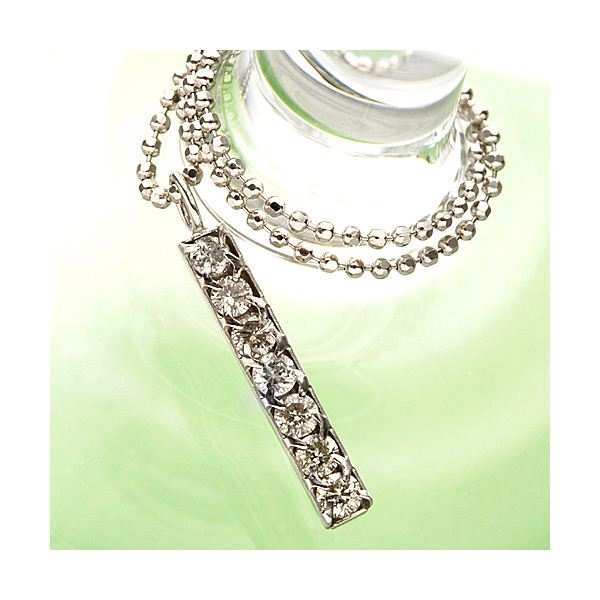 ダイヤモンド ネックレス プラチナ900 ペンダント 0.2ct 7粒 ダイヤ Iライン 華奢 レディース ジュエリー アクセサリー シンプル 上品 プレゼント ギフト 記念日 誕生日 贈り物