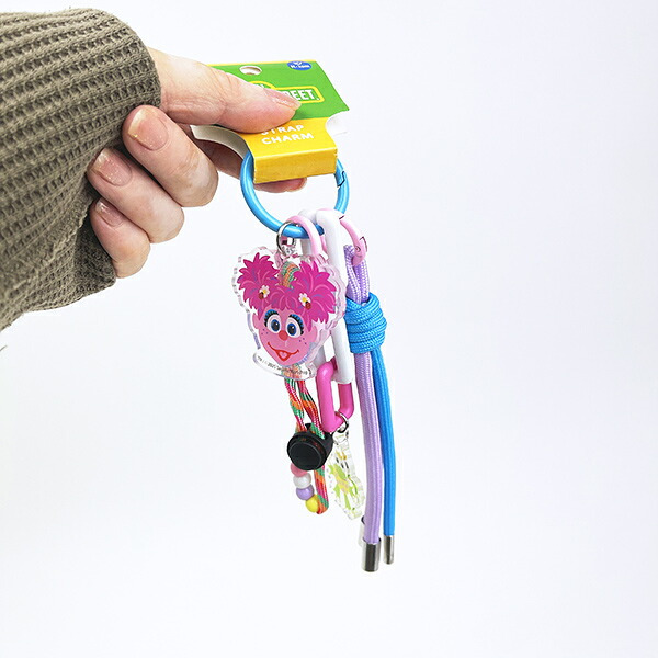 セサミストリート アビー ストラップチャーム キーホルダー (ピンク)