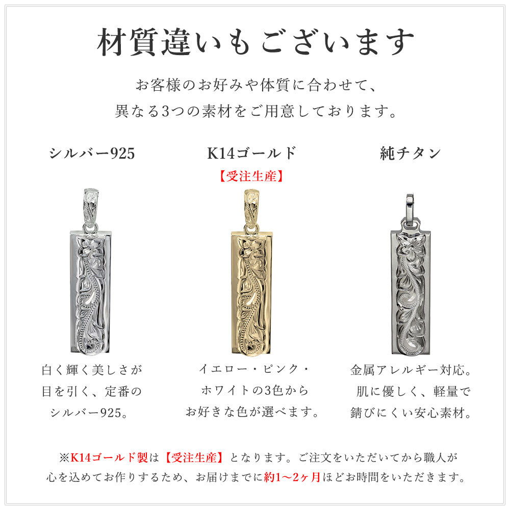 金属アレルギー対応 ペンダントトップ ハワイアンジュエリー 純チタン ペンダントトップ 刻印無料 誕生石 ダブルプレート Lサイズ　チェーン別売りステンレスより軽く肌に優しい メンズ レディース プレゼント 【品番：TIP311】
