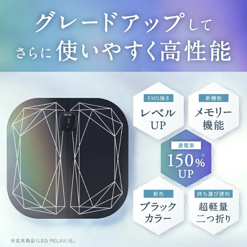 NIPLUX LEG FIT レッグフィット EMS フットマット 足裏 ふくらはぎ 太もも 脚ケア 軽量 コンパクト コードレス 誕生日 記念日 母の日 父の日 妻 彼女 美容家電 ギフト プレゼント