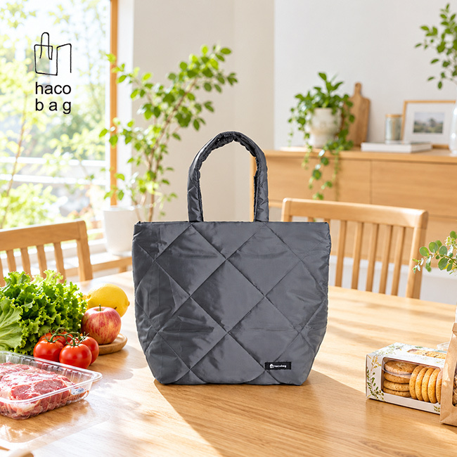 hacobag Temp[保冷バッグ 大 オシャレ 保冷トートバッグ 大容量 トートバッグ マチ広め ハコバッグ レディース 通勤 トート 持ち手 長め バッグ 底板付き バック 鞄 かばん ハコバック hacobag カバン 軽量 軽い 自立]