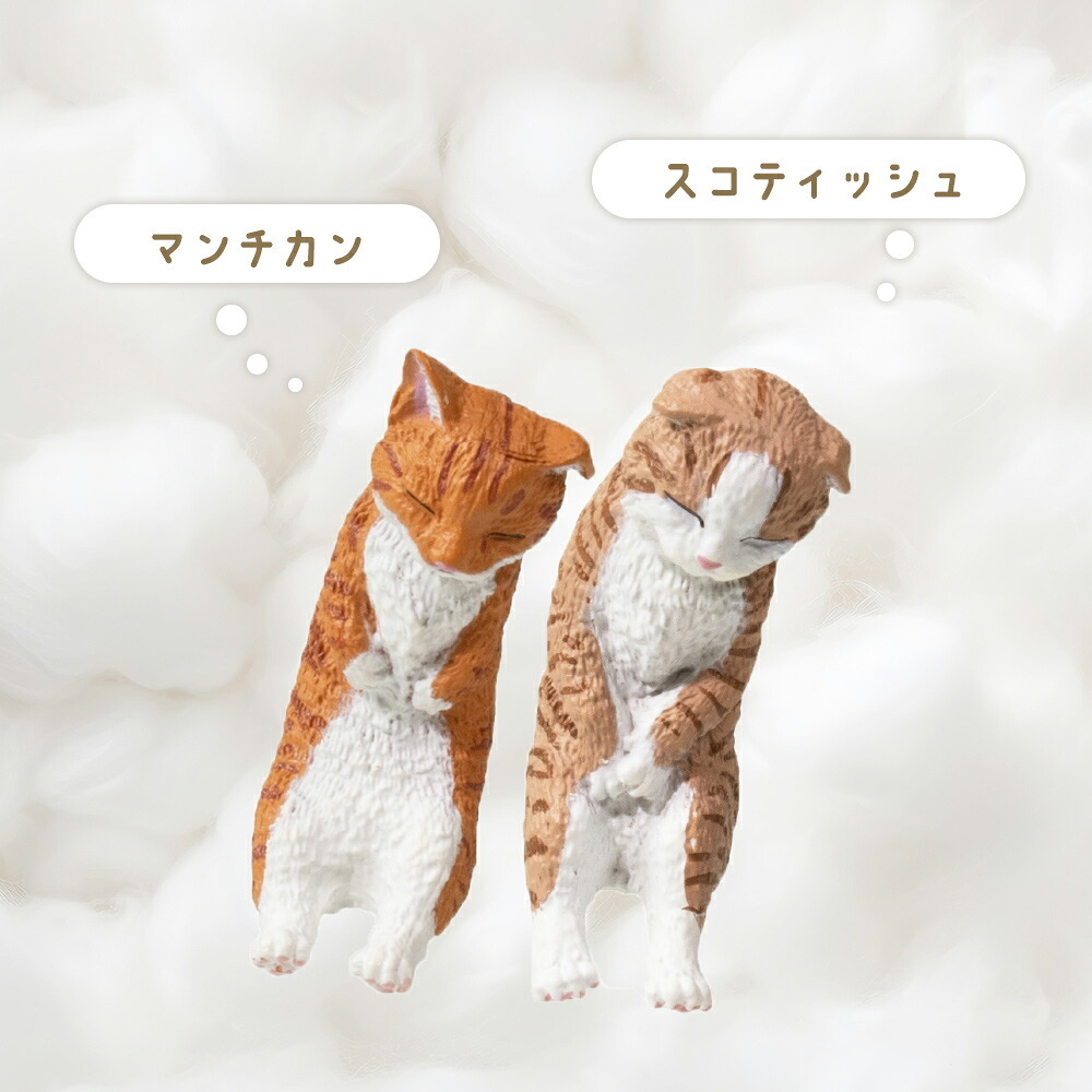 【5種類セット】 ガチャ ガチャガチャ コンプリート 中身 フィギュア おもちゃ かわいい [ いっしょにねんね にゃんこ ] 猫 ネコ ロシアンブルー マンチカン スコティッシュ エキゾチック ノルウェージャン