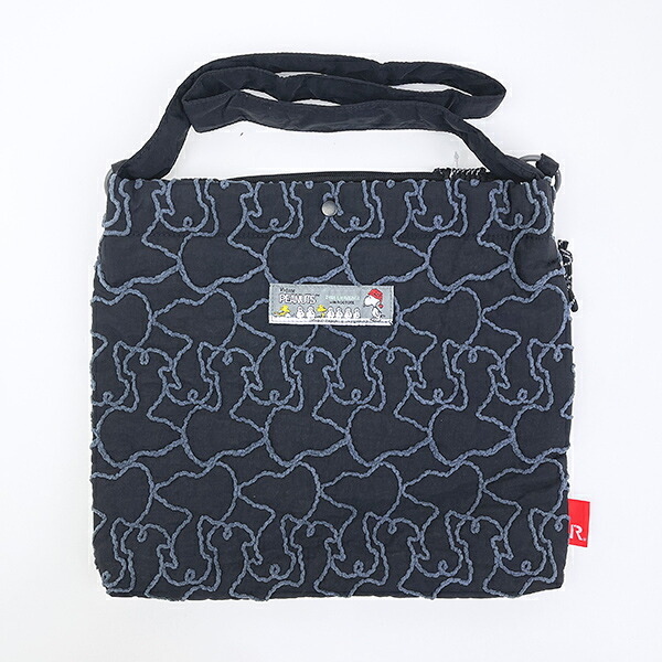 スヌーピー キルト2WAYショルダーバッグ ブラック ルートート ROOTOTE SNOOPY 送料込み