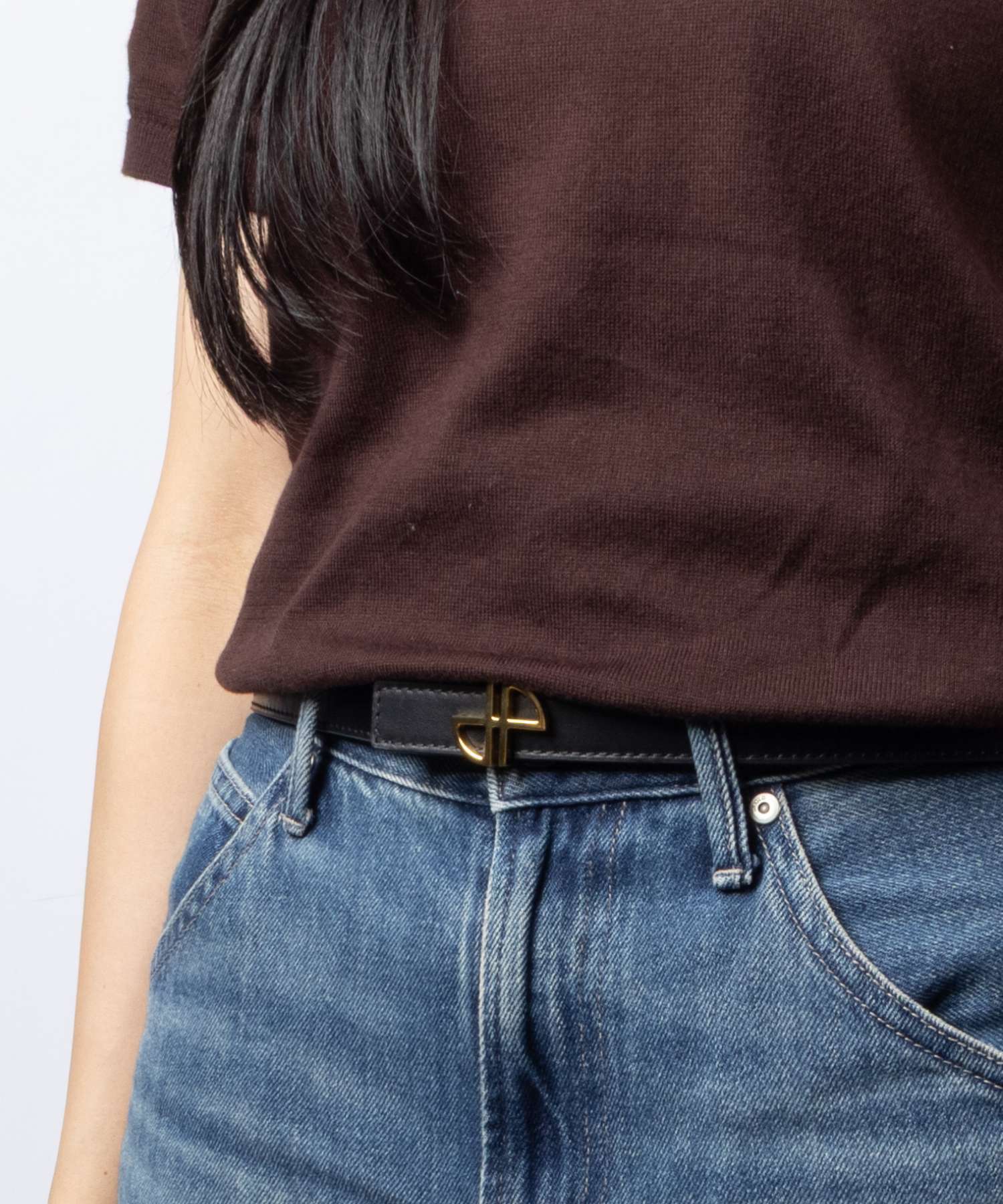 パトゥ PATOU THIN JP BELT レザー ベルト BE0025008 ロゴ モノグラム レディース ファッション小物