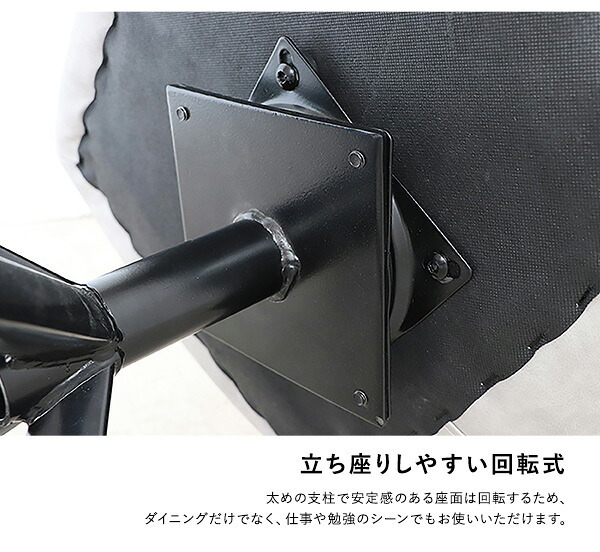 ヴィンテージ調 ダイニングラウンドチェア 1脚単品 ARMOS SH-23-AMR--GY グレー W54×D53×H76 SH44 cm ホームテイスト ダイニングチェア 1脚 おしゃれ ダイニング 椅子 イス レザー アイアン 合皮 新生活