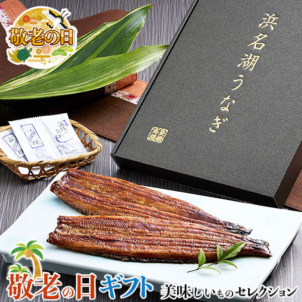 敬老の日 ギフト 静岡県産 浜名湖 うなぎ 鰻 長 蒲焼｜120g×2尾、蒲焼たれ10ml×2袋、山椒×2袋｜敬老の日メッセージ付【お届け期間：9月19日～9月21日】 遅めの お中元 ※沖縄・北海道は配送不可