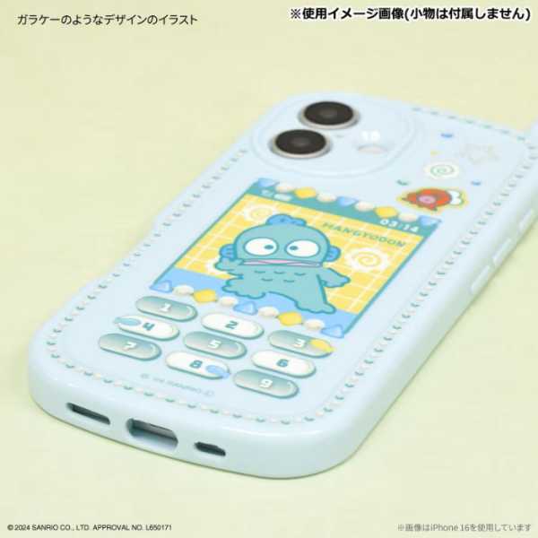 iPhone16 Pro ケース サンリオ ハンギョドン レトロ ガラケー風 TPU ソフトケース カバー おしゃれ かわいい キャラクター ストラップホール付き 耐衝撃 アイフォン16プロ スマホケース サンリオ正規ライセンス品