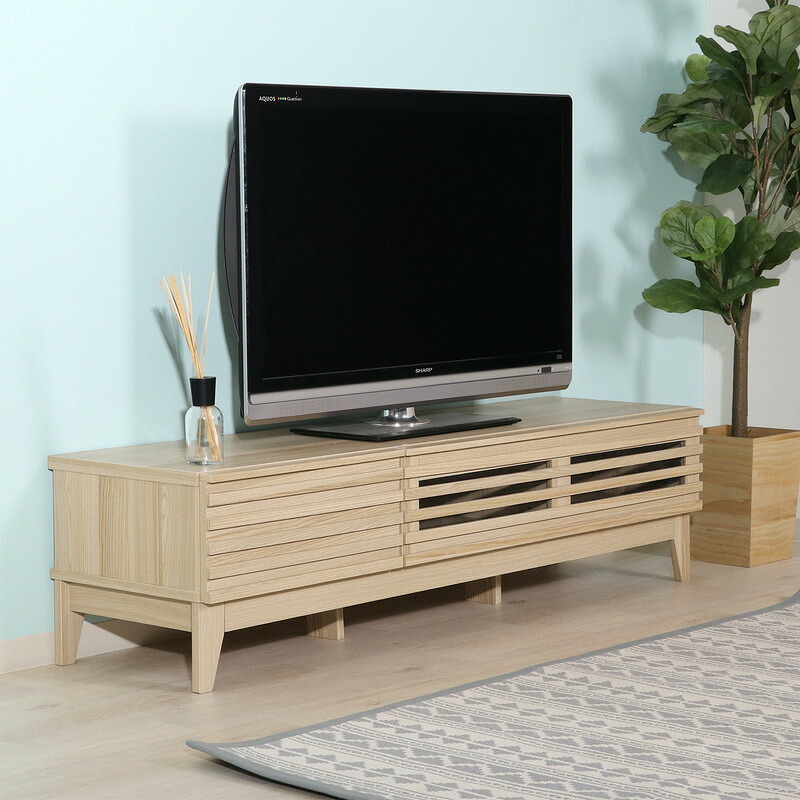 TV台 ライン 150幅 MBR ミディアムブラウン・ナチュラル 2色展開 テレビ台 ローボード リビング収納 テレビボード おしゃれ シンプル 新生活 家具 インテリア 不二貿易
