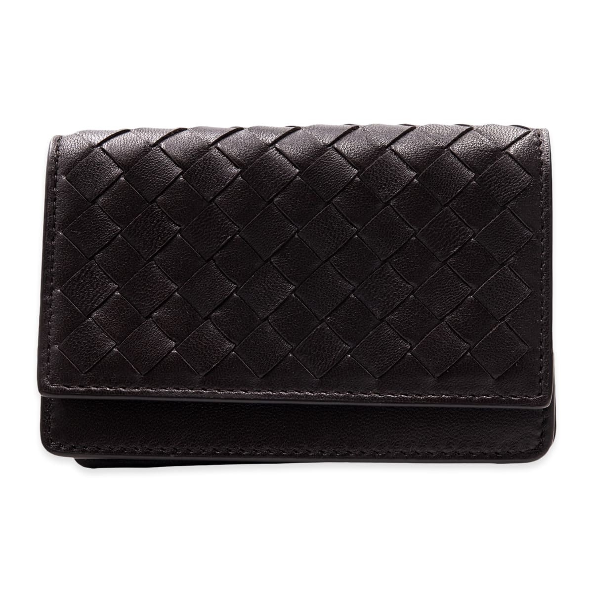 ボッテガヴェネタ 名刺入れ メンズ レディース イントレチャート カードケース BOTTEGA VENETA ダークブラウン フォンダン 本革 ラムレザー ビジネス 名刺ケース カードホルダー 133945 V3UN1 2145