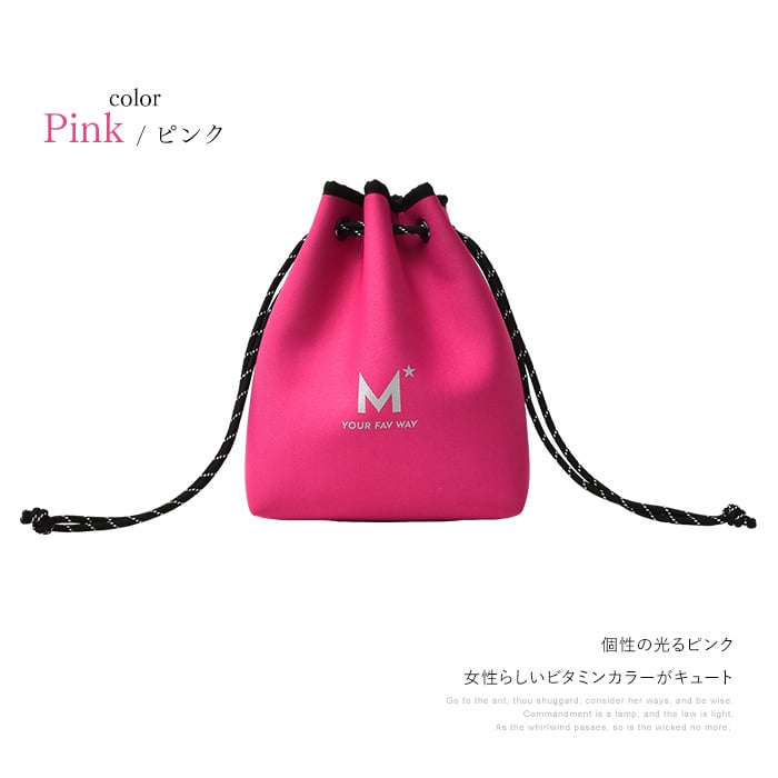 MIKASASTAR 巾着ポーチ 小物入れ ハンドバッグ レディース キッズ ポリエステル スポーティー カジュアル キュート プレゼント