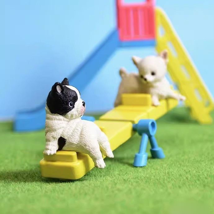 犬 置物 5個セット かわいい ミニチュア ドッグ オブジェ カートゥーン デスク 飾り 車内アクセサリー パソコン モニター 卓上 インテリア 雑貨 オフィス プレゼント