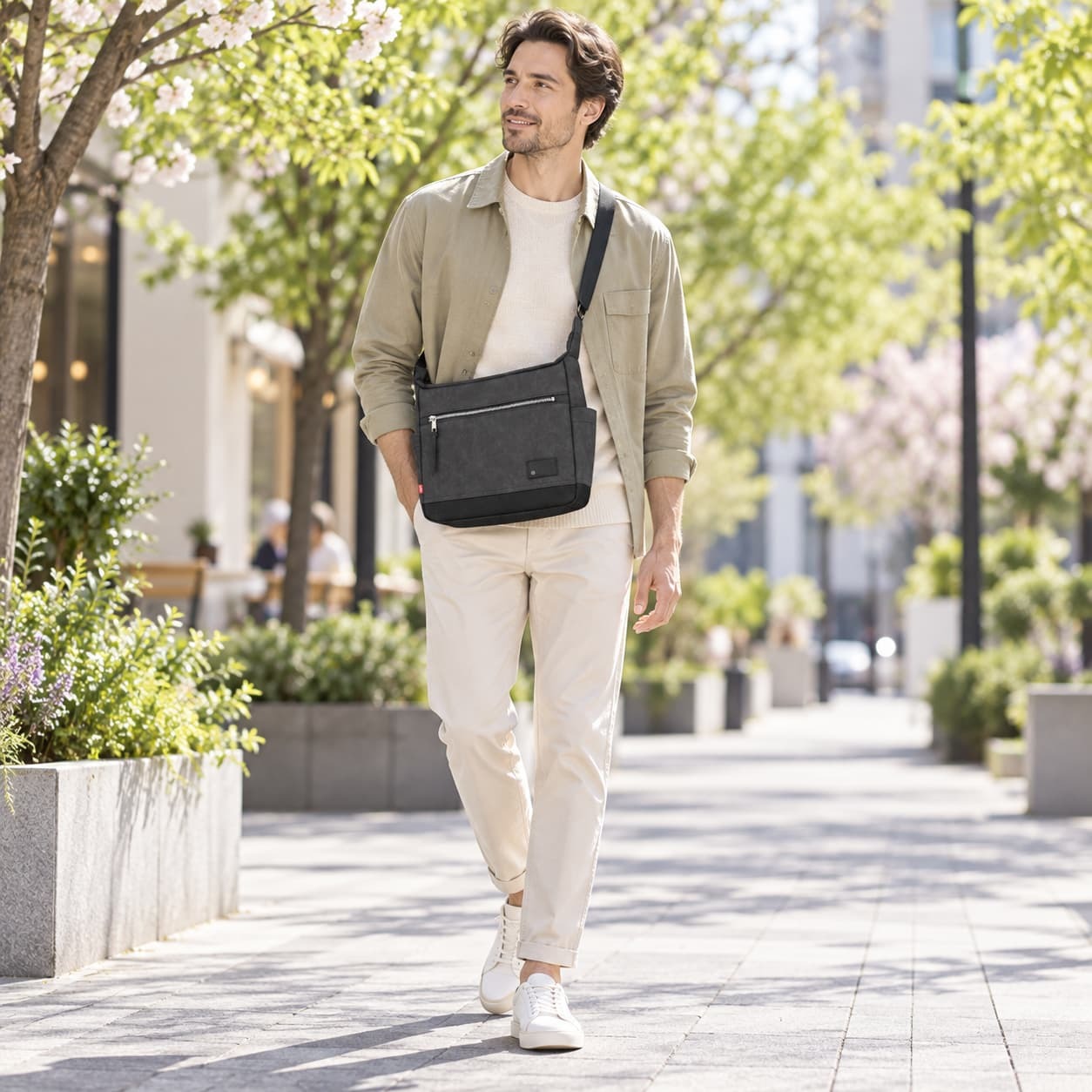 EDWIN エドウィン ショルダーバッグ ラッシュ 横型 斜め掛け ショルダー かばん 普段使い 使いやすい シンプル メンズ ギフト プレゼント ブラック ew016