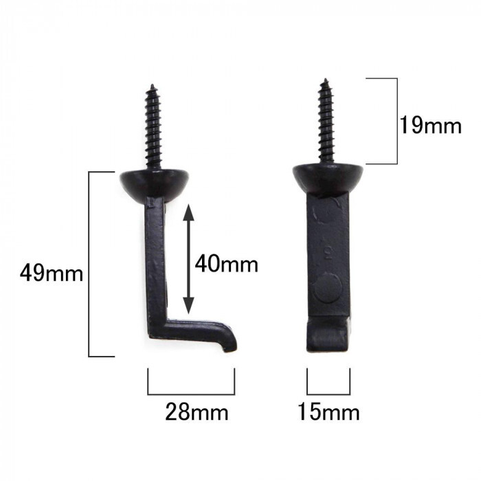 額縁受金具 木壁用 平折 40mm 2個入 額縁固定金具 壁掛け金具 額受金具 額縁設置用パーツ 額縁用木壁金具 額縁 下部受け金具 額装用金具 額縁固定