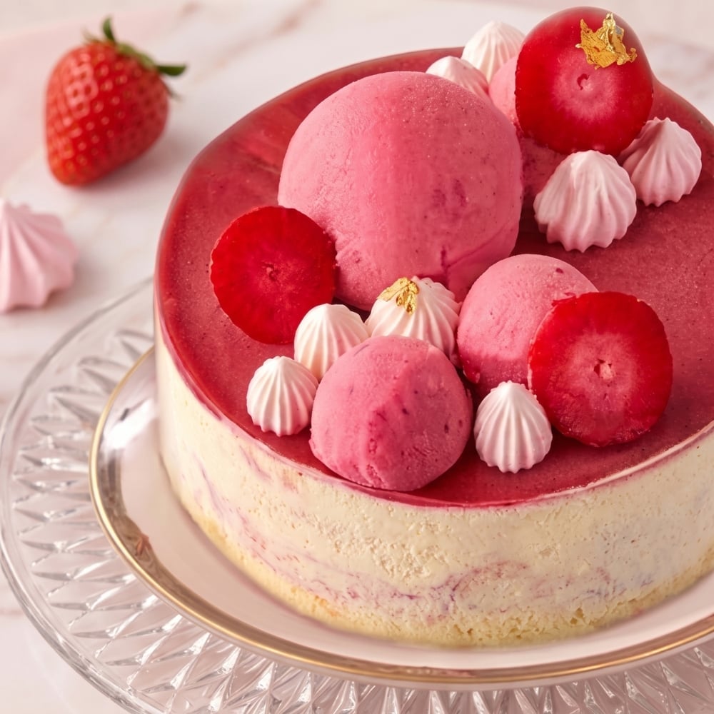 苺×チーズのざくざく食感！名入れ アイスケーキ ベリーストロベリーチーズパイ 5号(直径15cm)3～5人用 誕生日プレゼント ギフト 内祝い 出産内祝い 結婚祝い 退職祝い お礼 母の日 父の日 東京土産 手土産 人気 おしゃれ