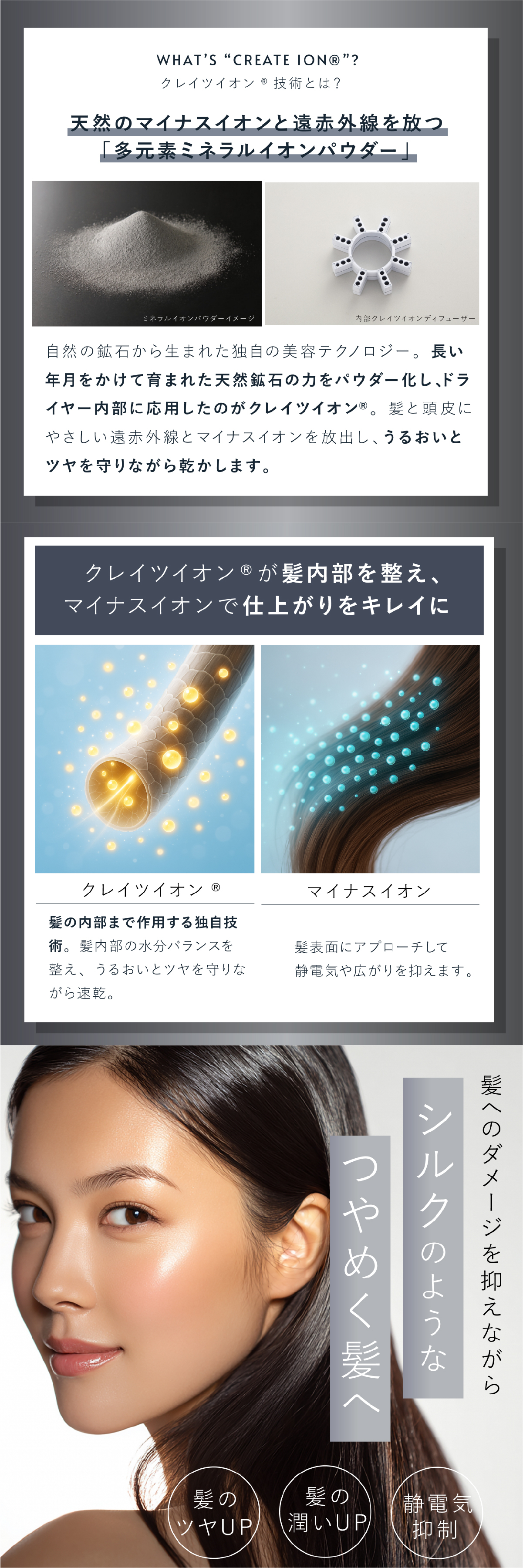 ヘアドライヤー クレイツ スパドライヤー ボリューミン CREATE ION フィンガーノズル 根元立ち上げ 根元ふんわり ボリュームアップ ペタン髪 猫っ毛 クレイツイオン マイナスイオン 1200W 軽量 ヘアケア スタイリング 美容家電 女性 母 妻 誕生日 母の日 プレゼント ギフト