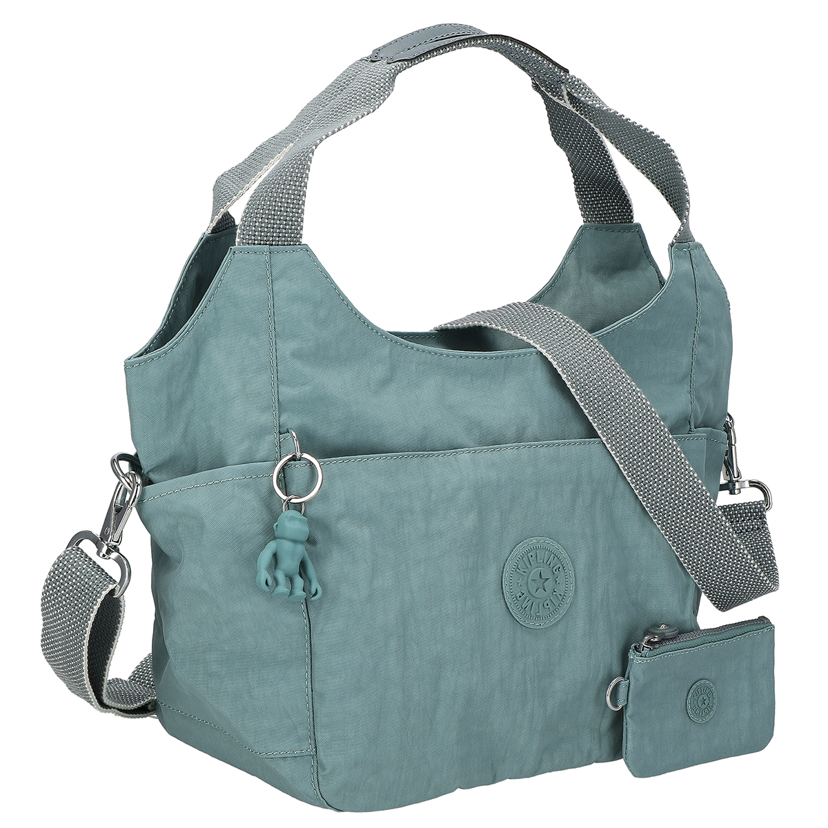 KIPLING キプリング バッグ ブルー系 マスコット付 kipling 