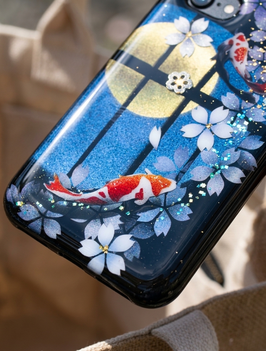 【全機種対応】スマホケース『奈』名入れ 送料無料 和柄 和風 桜 職人 伝統工芸 ハンドメイド ハードケース 手帳型 iPhone 17 Xperia AQUOS Android 各機種対応