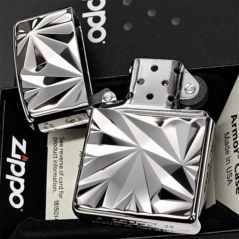 ZIPPO アーマー ASTRAL ECLAT ジッポ ライター かっこいい アストラル・エクラ ダイアノシルバー 両面加工 重厚 おしゃれ メンズ ギフト プレゼント
