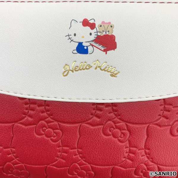 ハローキティ 長財布 ラウンドファスナー 財布 レディース サンリオ キャラクター 型押し 合成皮革 ラウンド長財布 大容量 カードポケット おしゃれ かわいい 大人 プレゼント ギフト サンリオ正規ライセンス品