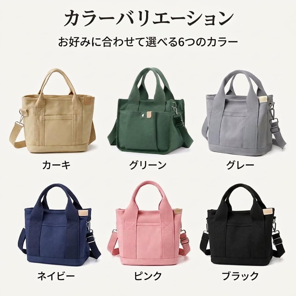 2wayバッグ　トートバッグ　ショルダーバッグ　マルチポケット　たっぷり収納　ユニセックス