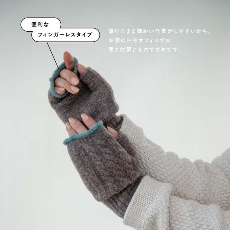 手袋 レディース 指なし 日本製 アームウォーマー フィンガーレスグローブ 日本製 ハンドウォーマー レディース メンズ 男女兼用 ミトン スマホ対応 おしゃれ スマホ手袋 グローブ シュークリーム糸 北欧 無地 あったか 暖かい 指開き かわいい テスタバ