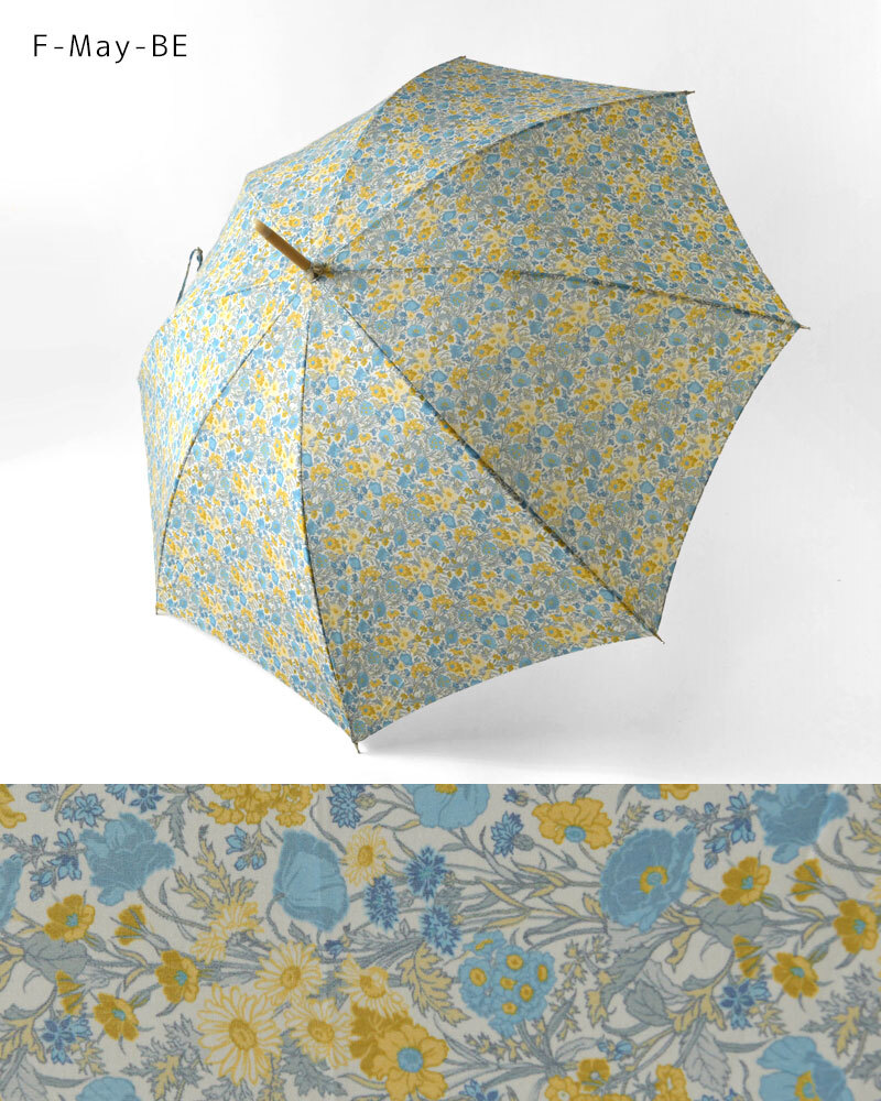 【Cou Pole クーポール】晴雨兼用 リバティプリント バンブーハンドル 長傘 / UVカット日傘 (CC-73004)レディース LIBERTY 花柄 フラワー 紫外線対策 日本製 プレゼント ギフト coupole 雨傘 母の日 クリスマス 60代 50代 40代 30代