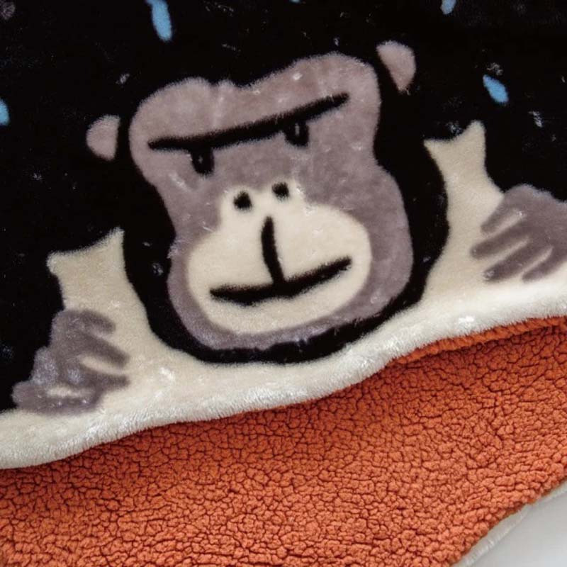 ブランケット ひざ掛け モモンガブランケット 大判 ダイカット モコモコ ベビー アニマル 105×75cm 毛布 膝掛け ハーフケット 冬 温かい ハーフ あったか ふわふわ おしゃれ おもしろ かわいい トラ ウサギ ゴリラ クリスマス ギフト Momonga