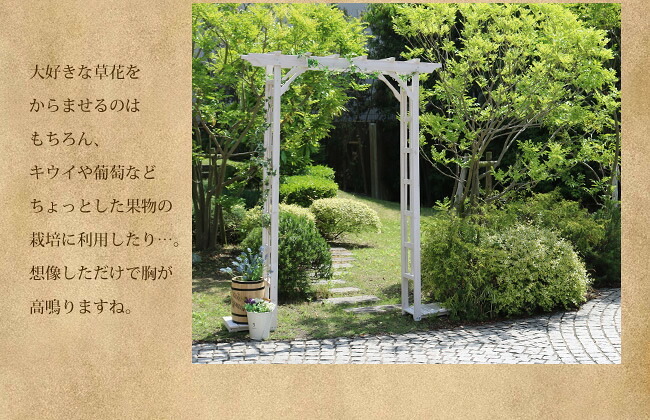 フェンス 天然木パーゴラアーチ アーチ 門 木製 バラ 薔薇 ホワイト ブラウン おしゃれ 小型 北欧 ガーデニング 屋外 家具 ツタ 蔦 イングリッシュガーデン エクステリア ロマンチック トレリス 園芸支柱 天然木製 朝顔 つた 新生活