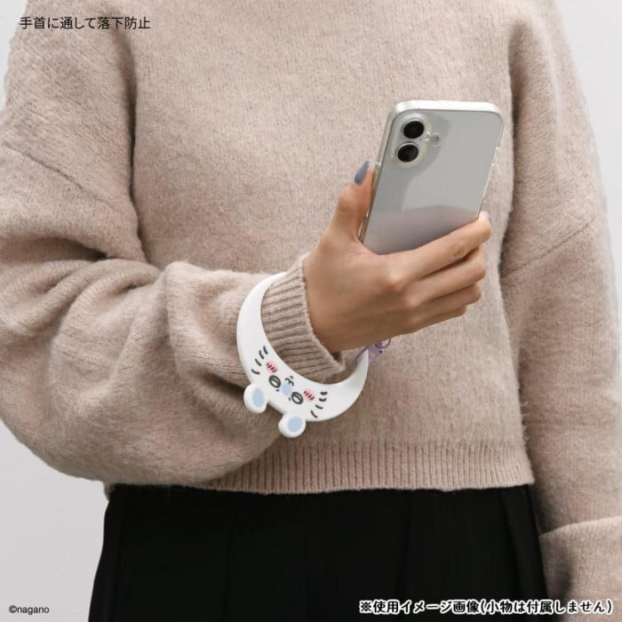 ちいかわ マルチリングプラス モモンガ スマホ リング ストラップ シリコン ブレスレット 落下防止 カラビナ アクセサリー キャラクター グッズ CK-109D