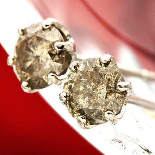 プラチナ ダイヤモンド ピアス Pt900 0.5ct ブラウンダイヤ 一粒 ダイヤピアス スタッドピアス シャンパンカラー 天然ダイヤモンド レディース ジュエリー アクセサリー ギフト プレゼント ラッピング 記念日 誕生日