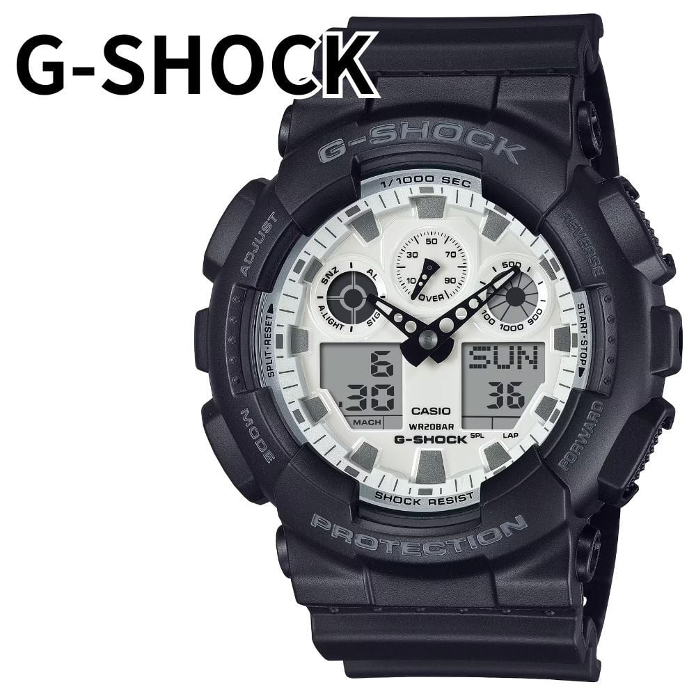 G-SHOCK メンズ 腕時計 アナデジ ブラック ホワイト 20気圧防水 CASIO Gショック 海外モデル 大型ケース スポーツウォッチ 男性 プレゼント ギフト 誕生日 記念日 成人 卒業 入学