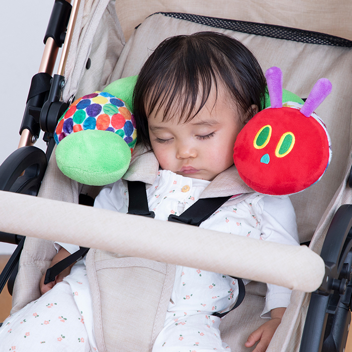 はらぺこあおむし ネックピロー | ネックサポート ベビーピロー 枕 まくら U字型 首枕 クッション ぬいぐるみ 車 チャイルドシート 首 サポートピロー ドライブ ベビーグッズ