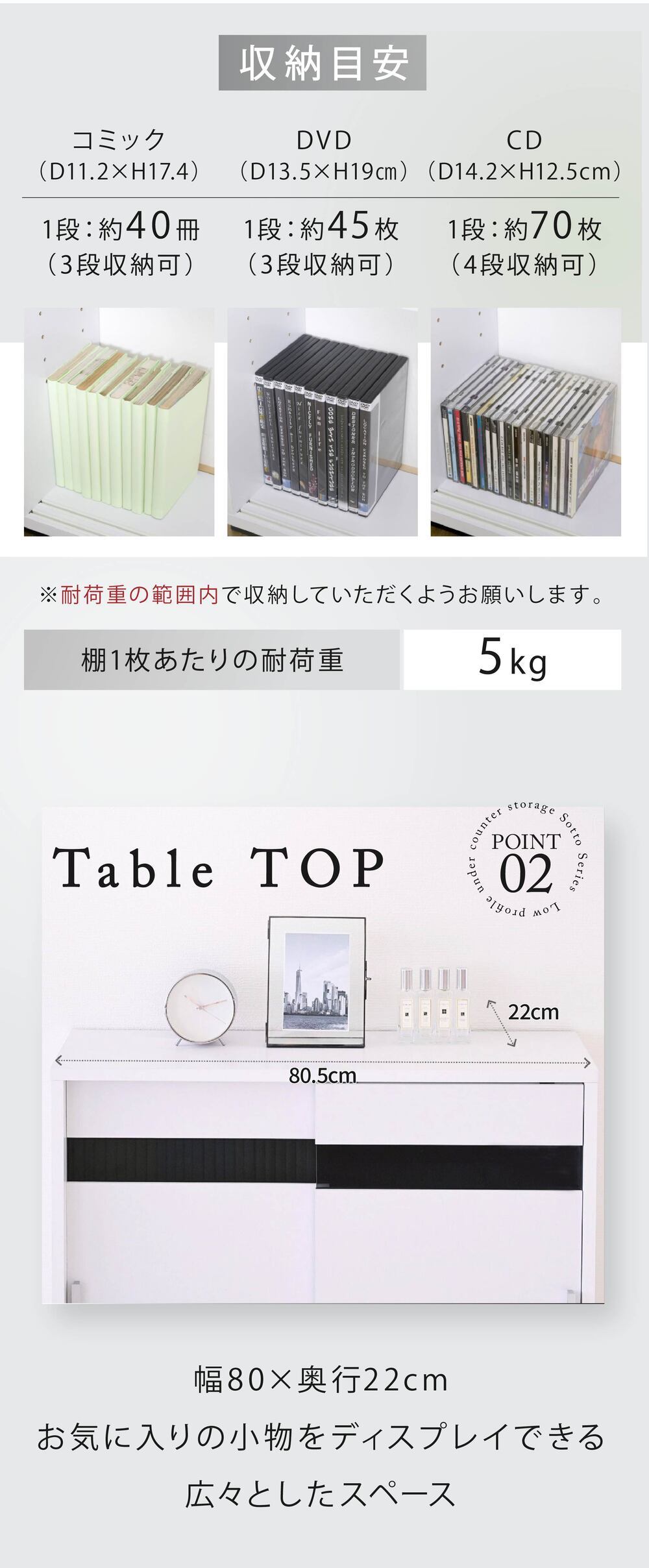キャビネット カウンター下収納 引き戸 薄型 カウンター下 ラック 幅80 奥行22 高さ80 キッチン スリム 収納棚 ホワイト 扉付き ルーター 目隠し 白 : 引き戸にはブラックガラスを使用 シンプル 強化ガラス 収納家具 インテリア 新生活