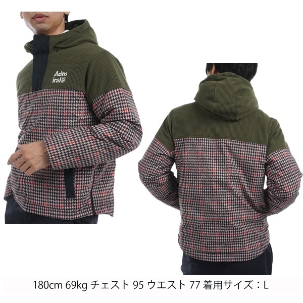 アドミラル ゴルフ メンズ ボアミックス 中綿ハーフジップアノラック ADMIRAL GOLF ADMA488 秋冬モデル お誕生日祝い お祝い 記念品 お父さん 父の日 彼氏 男性 30代 40代 50代 60代  還暦祝い 敬老の日 人気プレゼント プレゼント