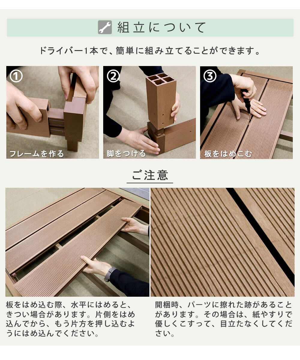 フェンス 人工木ウッドデッキ ecofeel エコフィール 3台 ステップ・フェンスセット PWDE-3P-SFSET 樹脂製 縁台 縁側 DIY キット テラス ウッドパネル 腐らない 屋外 新築 外構 ベランダ 本格的 おしゃれ 簡単組立 ガーデン